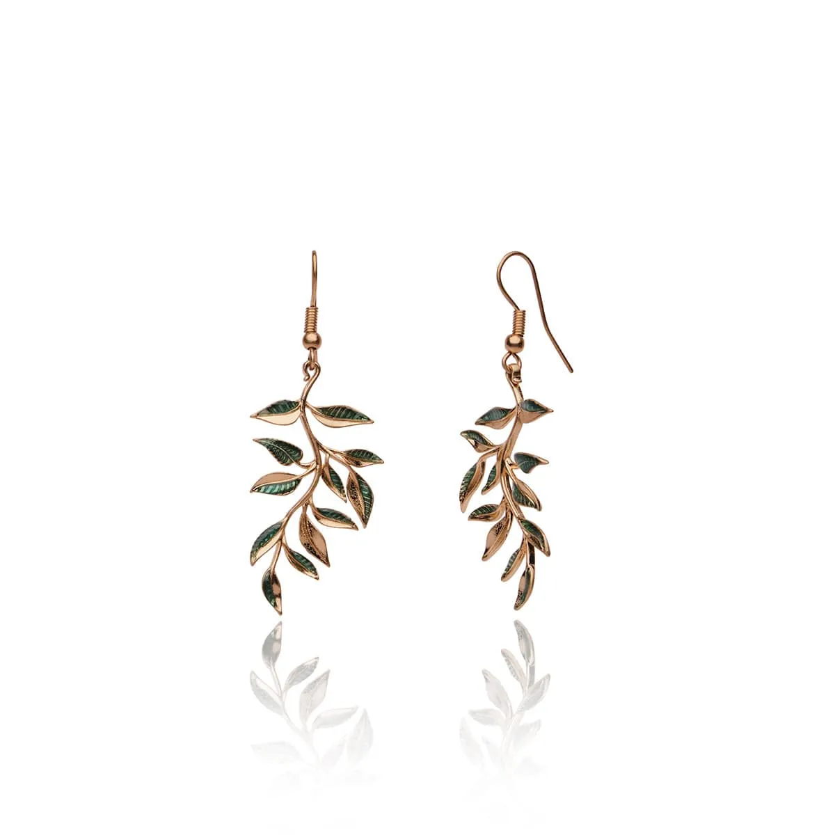 Leaf Drop Earrings: William Morris Inspired Vintage Leaf Drop Earrings