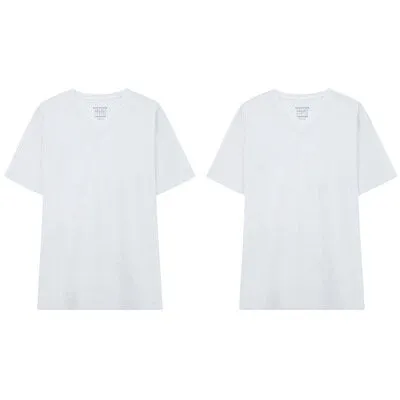 Men's Dry-Fast Polyamide V-Neck Tops T-Shirt (2pcs Pack)