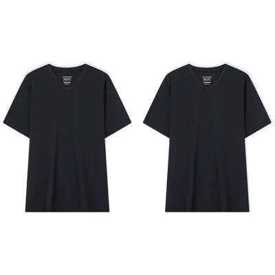 Men's Dry-Fast Polyamide V-Neck Tops T-Shirt (2pcs Pack)