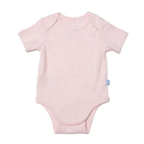 pink melange organic cotton magnetic bodysuit