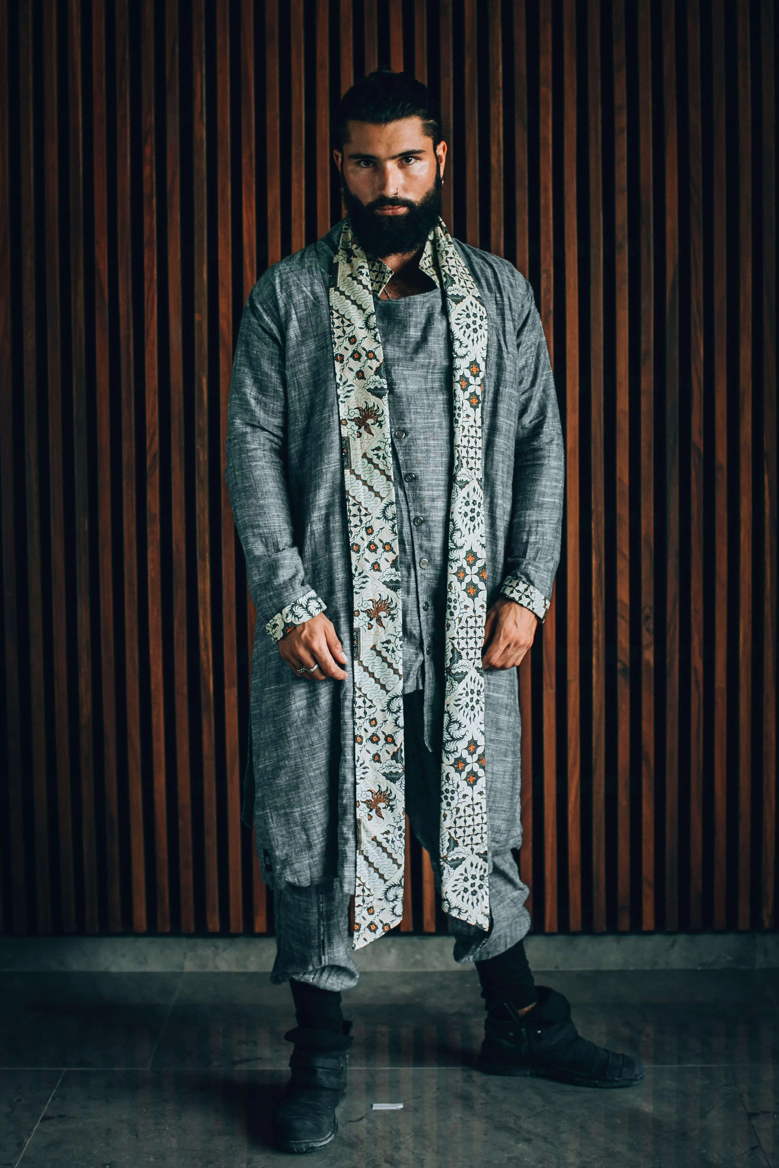 QI JACKET - Japanese Inspired Kimono Style Linen Cotton Jacket