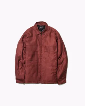 Quilted Moleskin LS Shirt - Burgundy