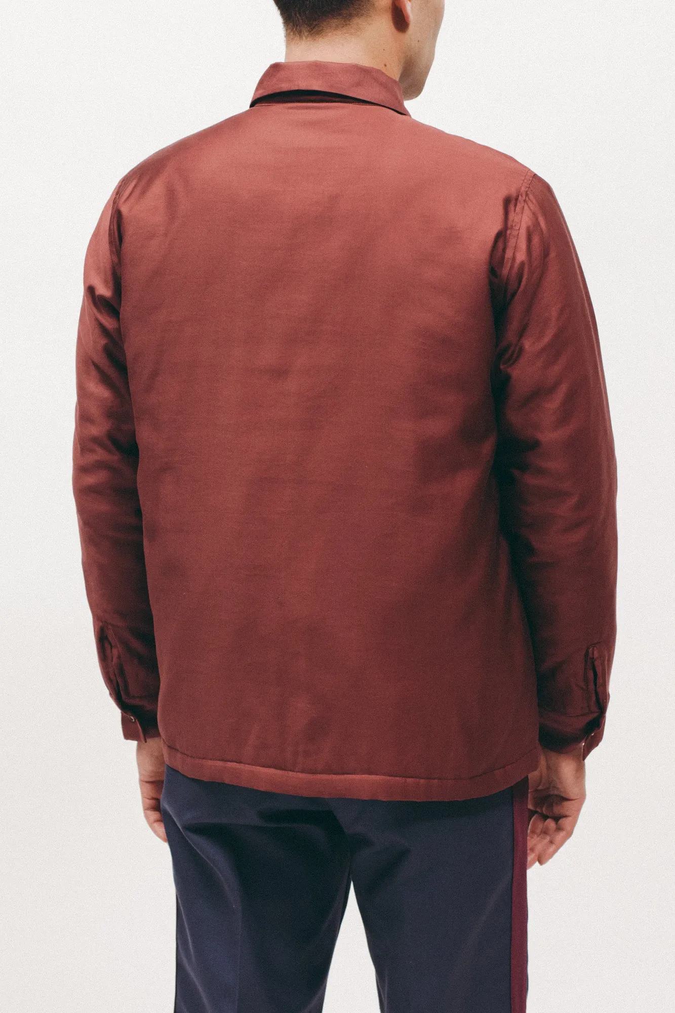 Quilted Moleskin LS Shirt - Burgundy