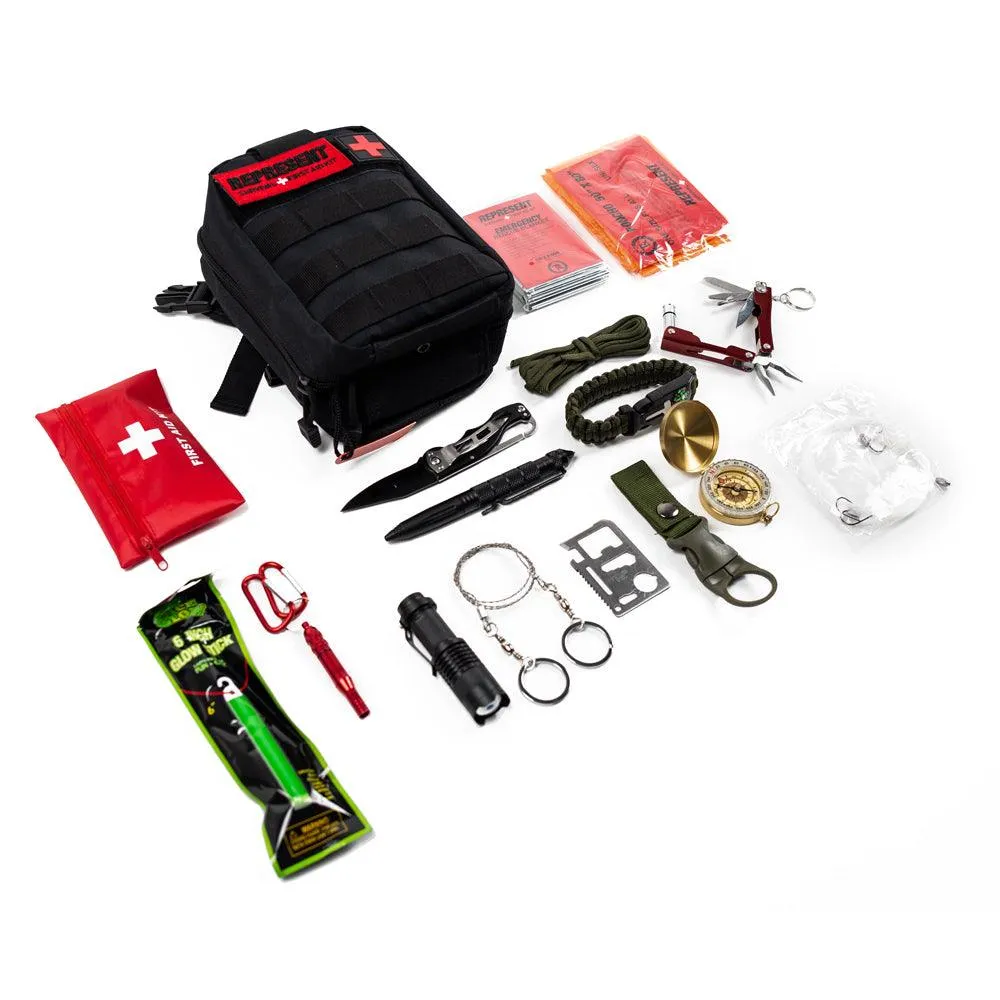 Ready Kit   First Aid Molle EMT Pouch 200  Pcs. Set [BLACK] PREPARED EDITION