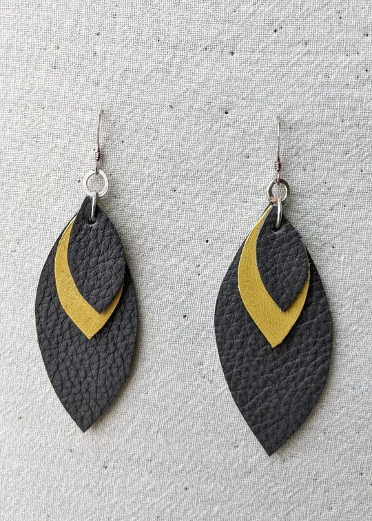 Salvaged Leather Earrings