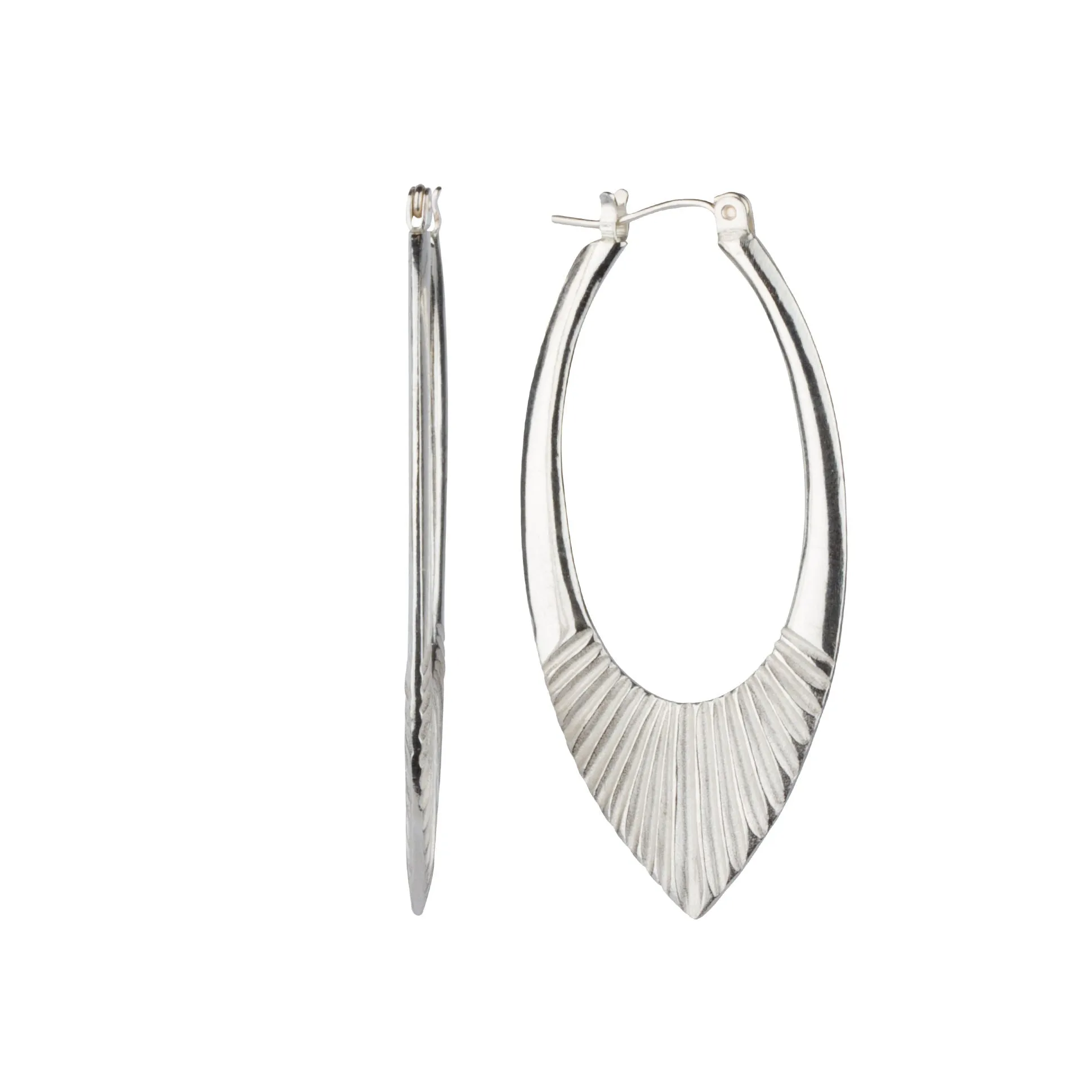 Silver Large Helios Hoops