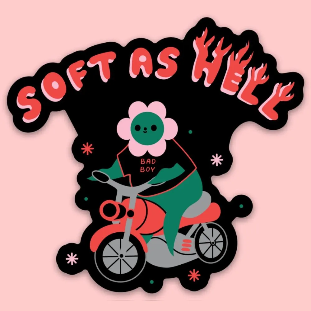 Soft as hell sticker by Tender Ghost