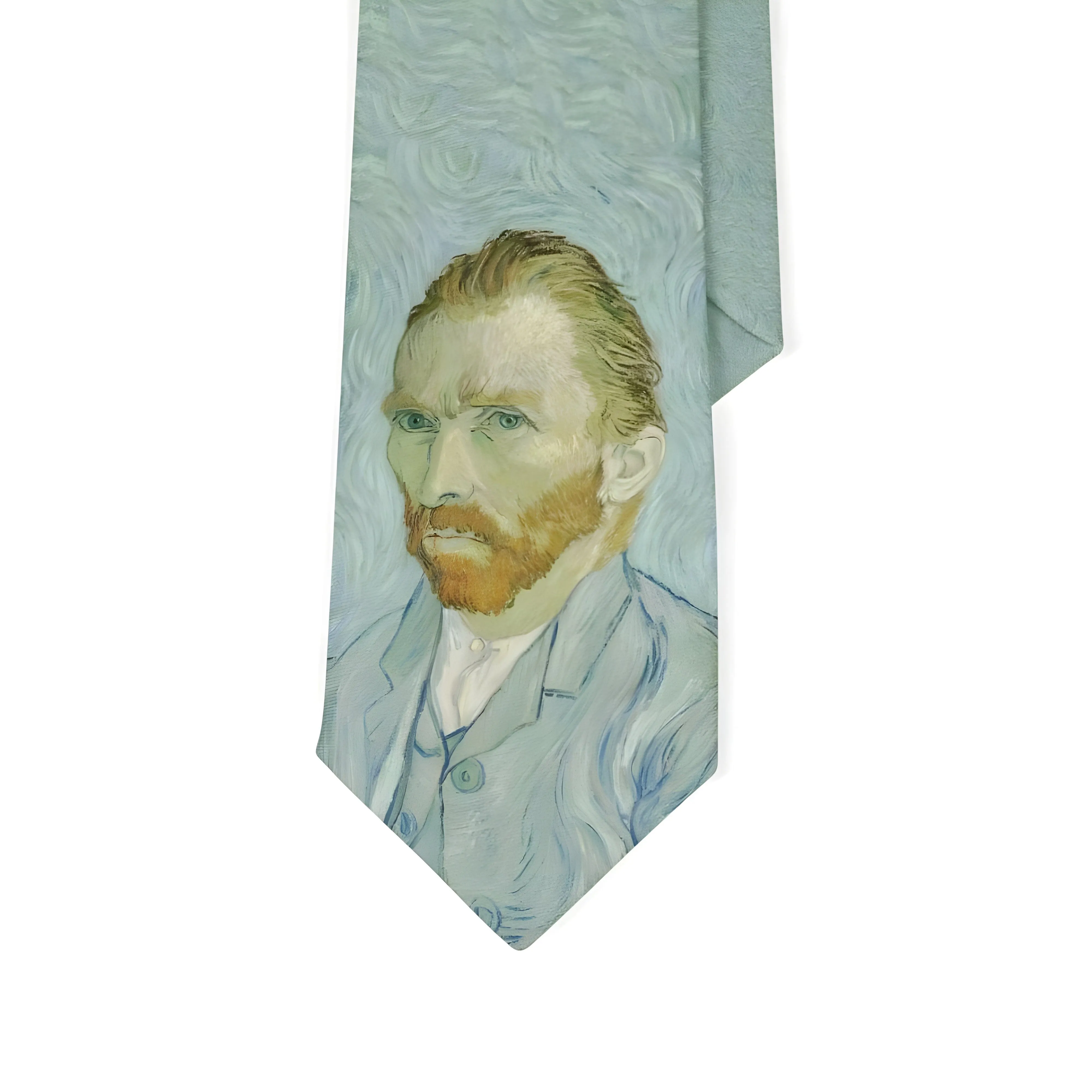 The Van Gogh Portrait Neck Tie - Green