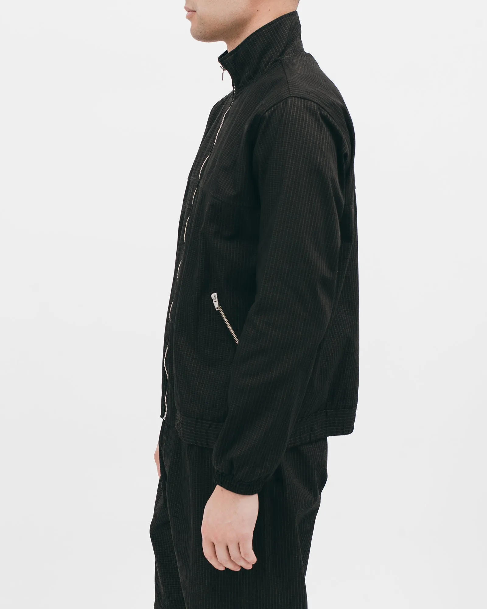 Track Jacket - Black Grid